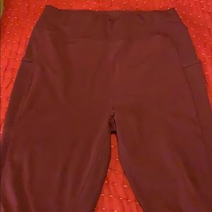 Popfit leggings with criss cross ankle detail